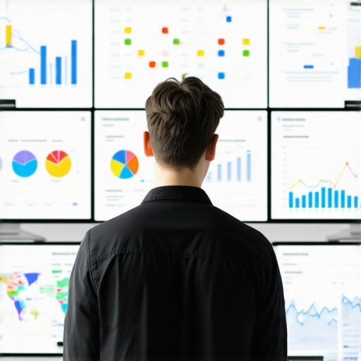 Data-Driven Local SEO Strategies Digital marketer analyzing local SEO data and maps for advanced optimization insights.