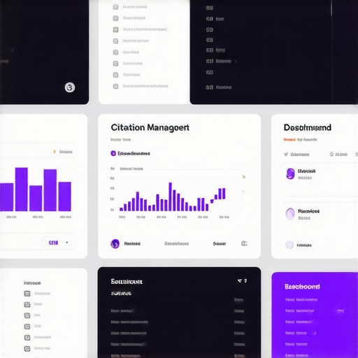 Screenshot of analytics dashboards, citation tools, and review management platforms used by local SEO experts.