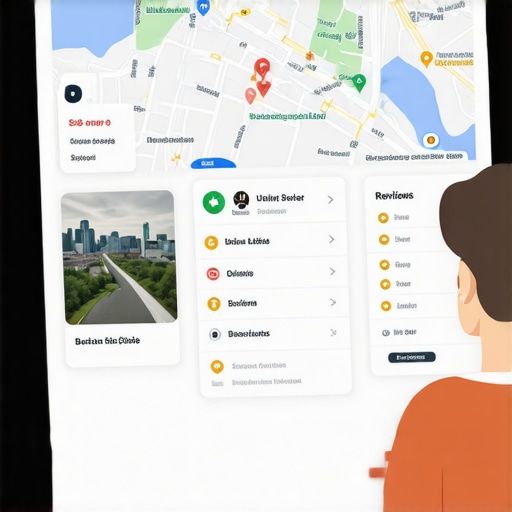 Business owner adding photos and details to Google Map listing for better visibility.