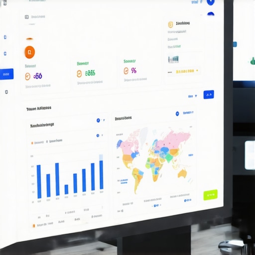 Analytics Dashboard for Map Optimization Screenshot of a local search analytics dashboard showing rankings and map performance.