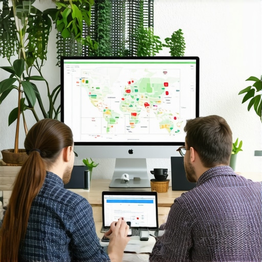 A team of professionals working on maps optimization strategies
