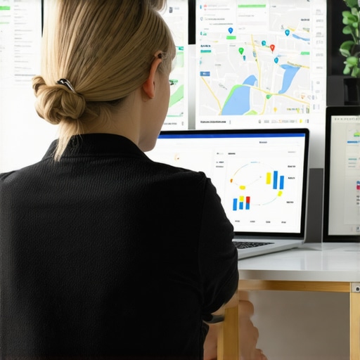 Google My Business Analysis for Local SEO SEO specialist reviewing Google Maps listing optimization data.