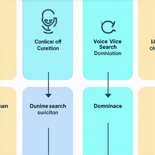 Flowchart showing steps for optimizing local business profiles for voice search in 2026.