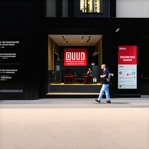 Modern storefront with prominent signage attracting local customers