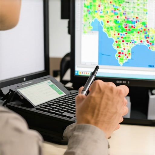 Analyst using signal scanning tools for Google Maps optimization