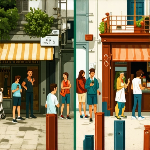 A comparison between an inactive business profile and a high-engagement local business showing map ranking signals.