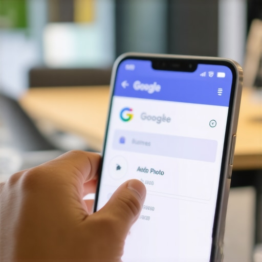 A hand updating a business profile on a smartphone for better map rankings