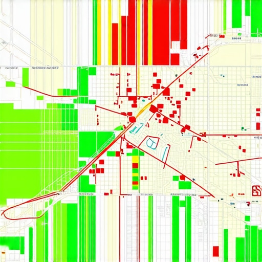 Advanced Local Search Heatmap Analysis A digital heatmap showing business ranking performance across a local geographic area.