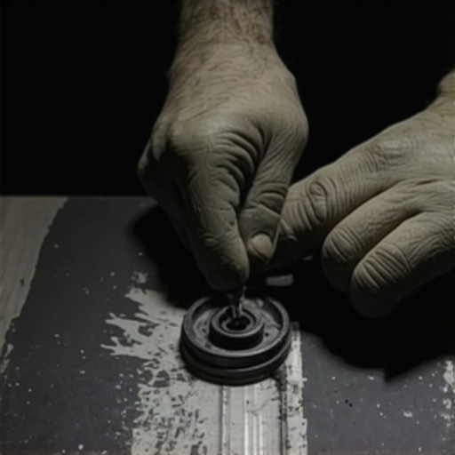 Close up of a technician working on a mechanical part to show authentic business activity for Google Maps.
