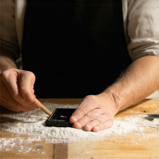 A real-life action shot of a baker working in their shop to improve Google Maps visibility