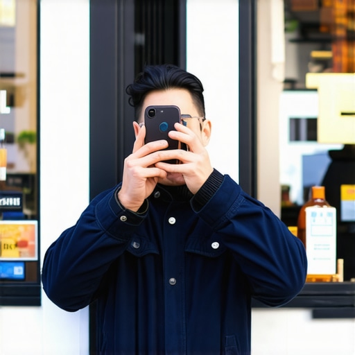Business owner capturing real-world photos for Google Maps optimization