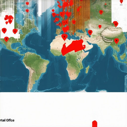 Common Local SEO Pitfalls and Ranking Errors A conceptual image showing a computer screen with map optimization errors and virtual office warnings.