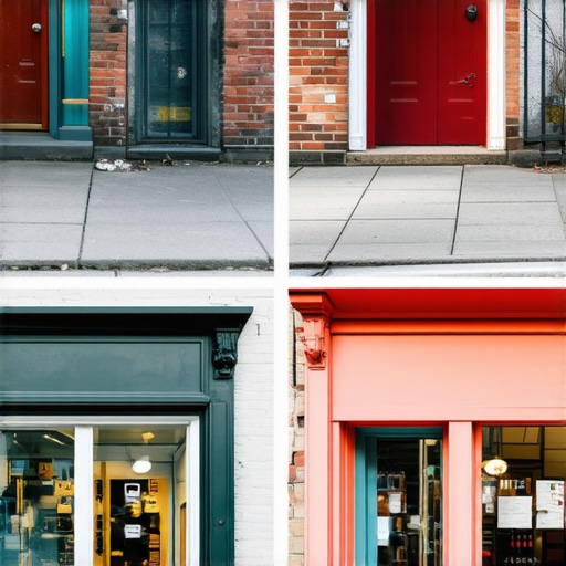 Comparison of local business storefront photos showing the impact of authentic imagery on conversion.