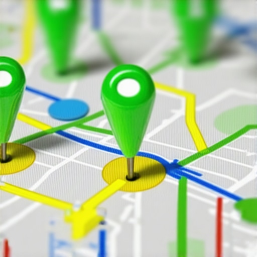 A visual representation of a citation audit showing corrected map pins.