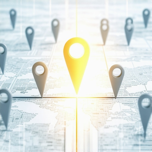 Map visualization showing one business outranking others through better visibility signals.