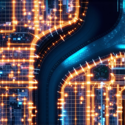 3D map visualization showing local SEO signals and business visibility across city landmarks.