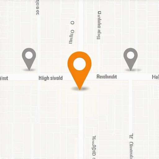 A map showing a business pin outperforming competitors through superior signal optimization.