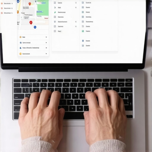 Person auditing business citation data for local SEO