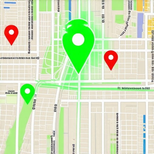 Visual representation of a business expanding its visibility radius on a digital map