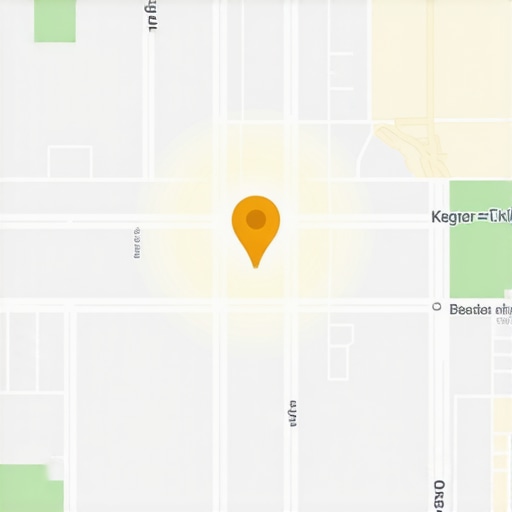 A map visualization showing a business's search radius expanding after map optimization.