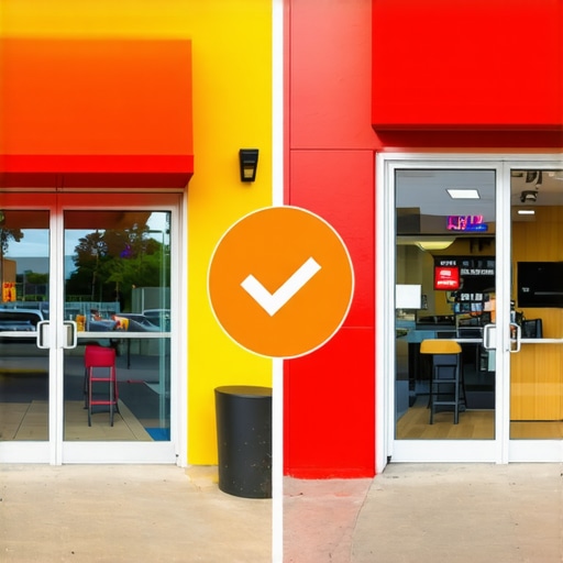 A comparison of poor quality vs high-quality business profile photos showing the impact on local visibility.