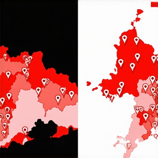 Map visualization showing the difference between saturated markets and hidden local business opportunities.