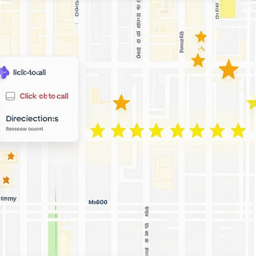 Diagram showing how user engagement signals like calls and directions outrank simple review counts on mobile search.