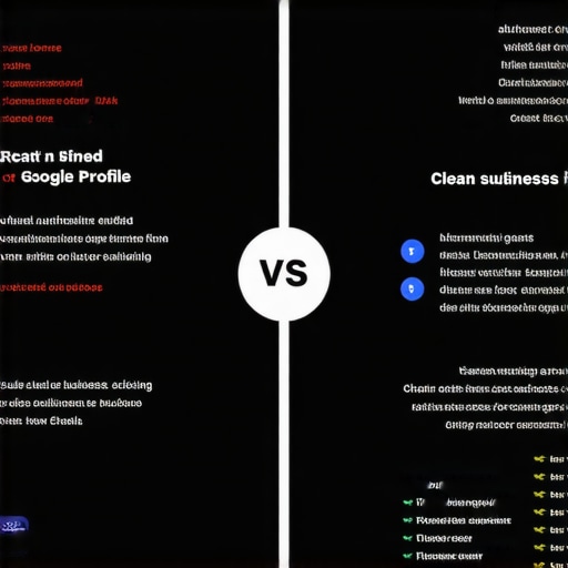 Graphic showing the difference between a suspended business listing and a properly optimized Google Maps profile.