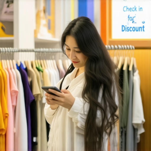 A customer checking into a local shop on Google Maps to trigger local SEO signals.