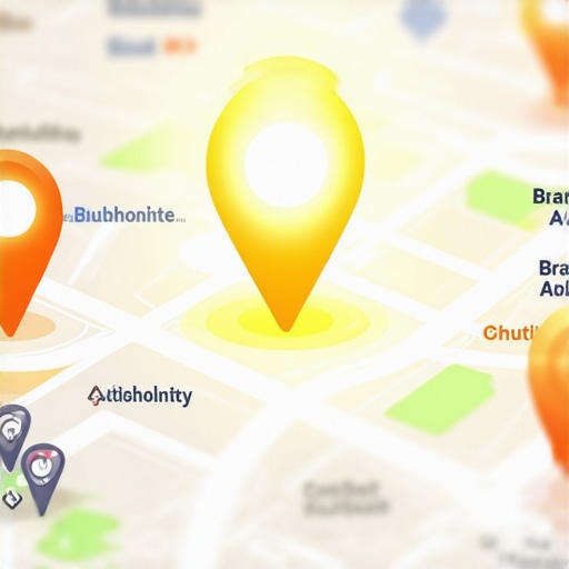 An illustration showing how brand prominence affects local map rankings regardless of proximity.