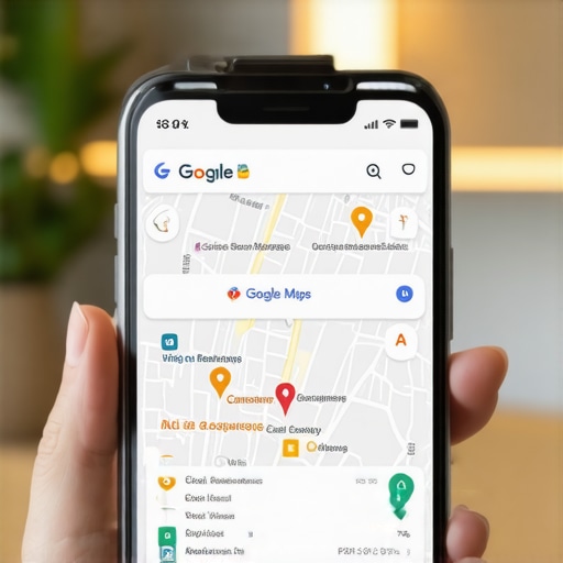 A smartphone showing optimized local map visibility search results for a medical spa