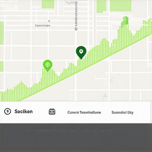 Local Map Ranking Dashboard A visual representation of map ranking improvements and local visibility data for a dental office.