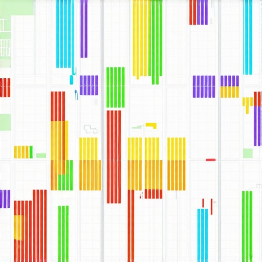A digital map showing local ranking nodes across a city grid for business visibility tracking.
