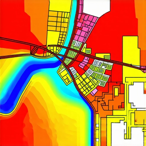 A visualization showing how local search rankings drop off as users move further away from a business location.