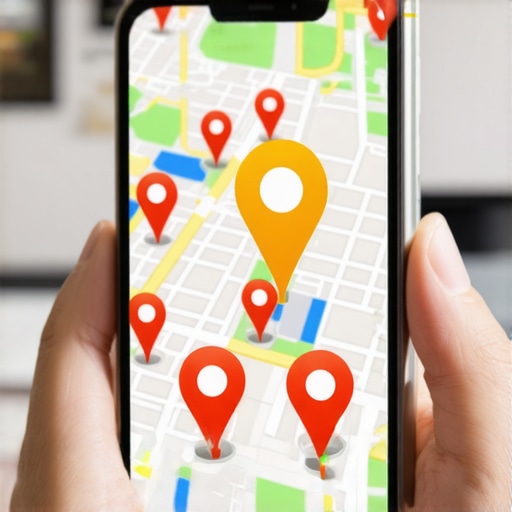 A smartphone showing a business reaching the top spot on Google Maps