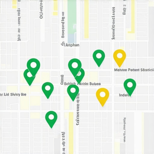 Professional local SEO grid tracking software showing map ranking density.