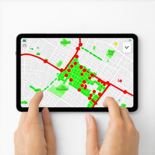 A visual heat map showing local search rankings across a geographic area to identify proximity gaps.