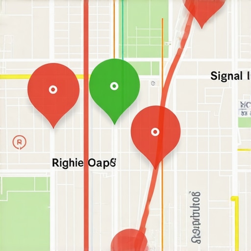 A map showing local ranking distribution and signal strength across different neighborhoods.