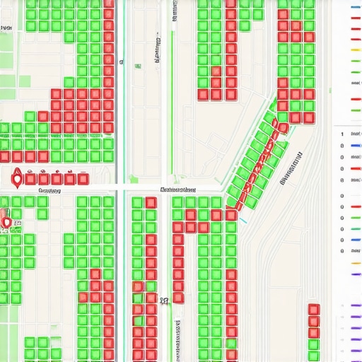 A map showing ranking pins across different neighborhoods to track local visibility improvement.
