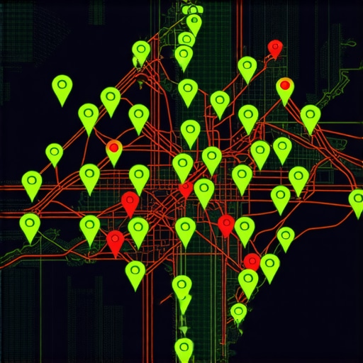 A visual representation of a local SEO grid tracking tool used for map ranking maintenance.