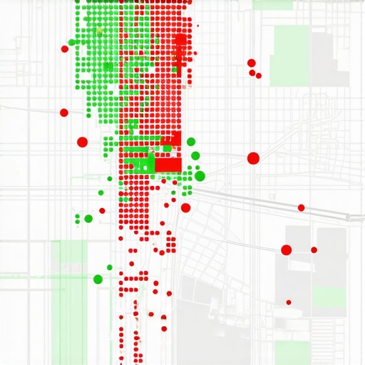 A visual representation of local search ranking health using a heatmap grid.