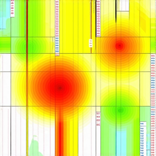 A visual representation of a local map ranking grid showing how visibility changes by neighborhood.