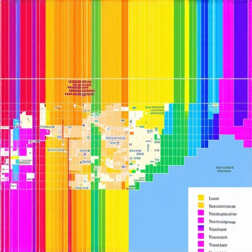 Local Search Grid Heatmap Analysis A visual representation of a local map ranking grid showing visibility performance across a city neighborhood.
