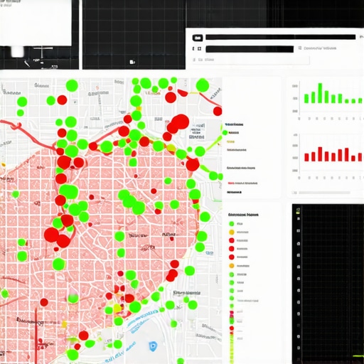 Visualizing local map rankings with a heat map tool showing signal strength across a city.