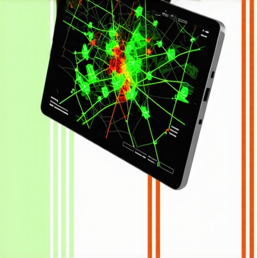 A digital heatmap showing ranking positions for a local business across different city blocks.