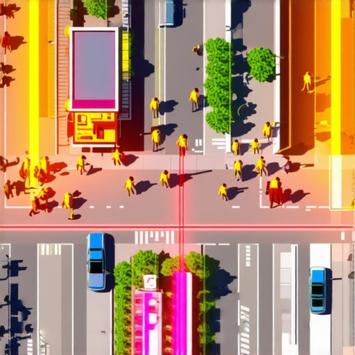 Local Search Interaction Signal Heatmap Digital heatmap showing pedestrian flow and interaction signals for local map optimization.