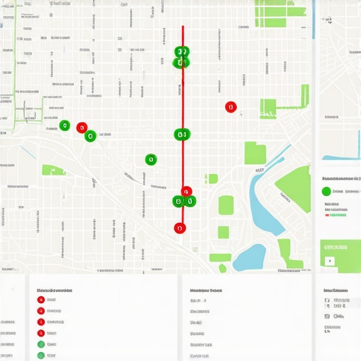 A tool used by visibility experts to track local map rankings across different neighborhoods.