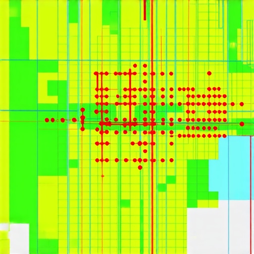 A visual representation of local map ranking signals across different city neighborhoods.