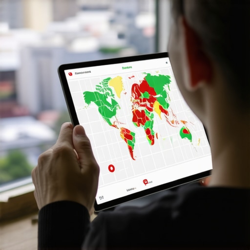 A digital heatmap showing local map ranking visibility across a city grid.