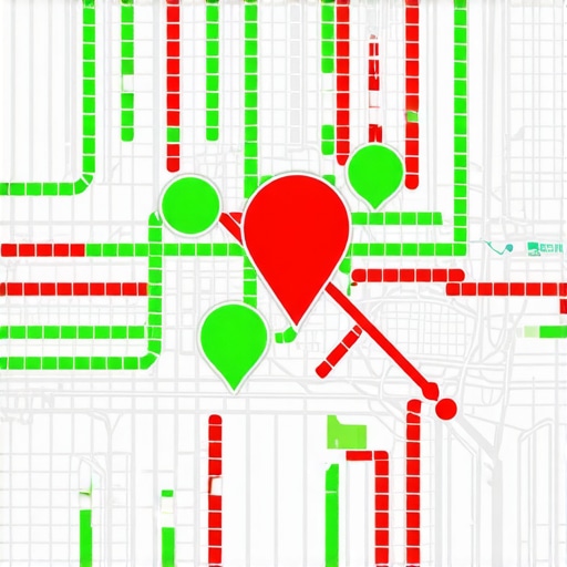 Local Search Ranking Grid Tool A digital map showing local SEO ranking positions across a metropolitan area.